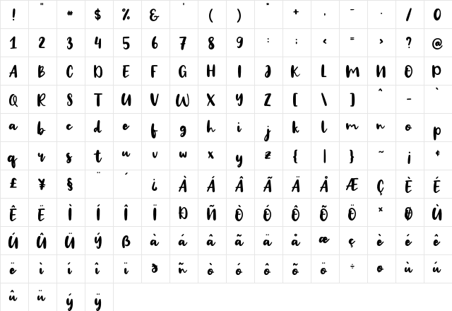 Big Snow Big Snow  glyph index