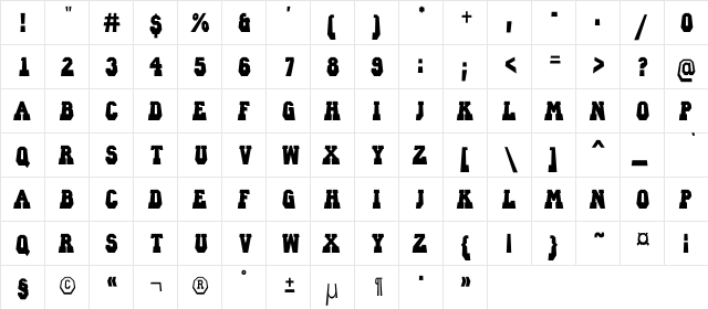 a_CampusPrLying Regular  glyph index