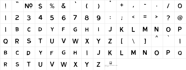 LHF Garner LIGHT Regular  glyph index