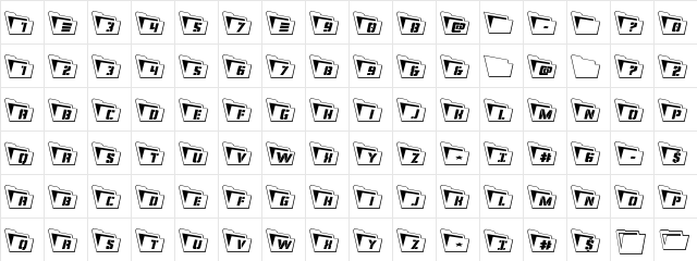 Eyes Only Outline 3D Outline  glyph index