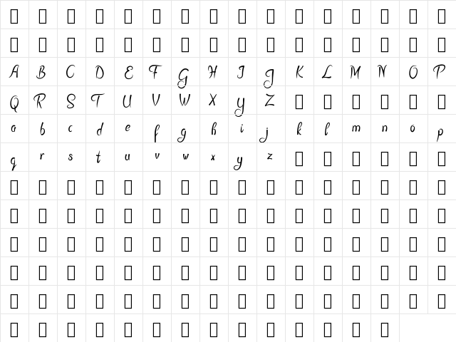 Sykenga Demo  glyph index