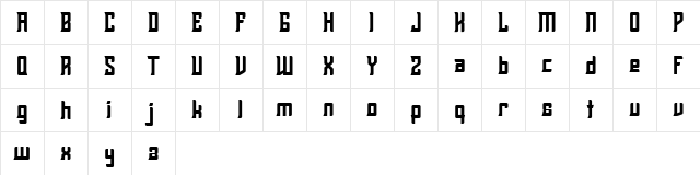 Relods FREE Regular  glyph index