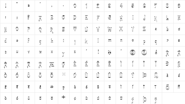FZ JAZZY 21 HOLLOW Normal  glyph index