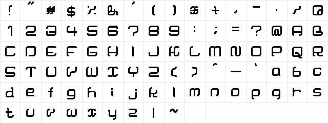 Cornering Regular  glyph index