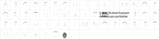 Koch Quadrat Inline Regular  glyph index