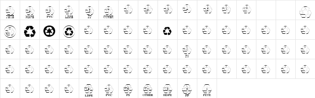 Recycle Medium  glyph index