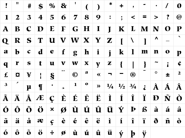 Hiroshige-Black Black  glyph index