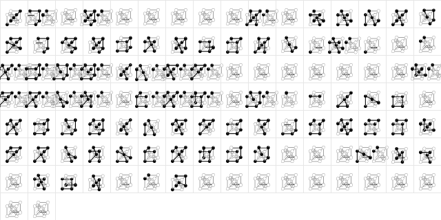 MetallicElement KanaRegular  glyph index