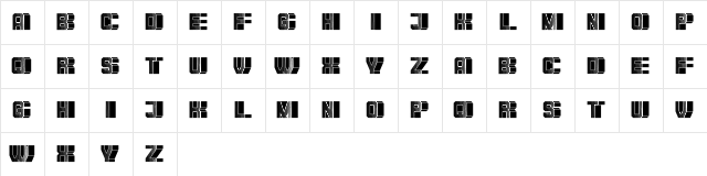 Blocchi Reverse Regular  glyph index
