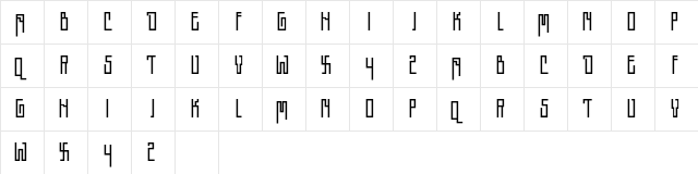 Pepin Press Caps-FA243 Regular  glyph index