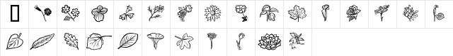Flower Show Regular  glyph index