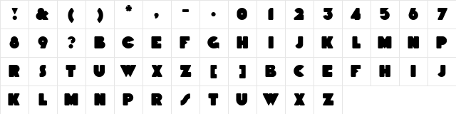 Ciclope Rounded Trial Rounded  glyph index