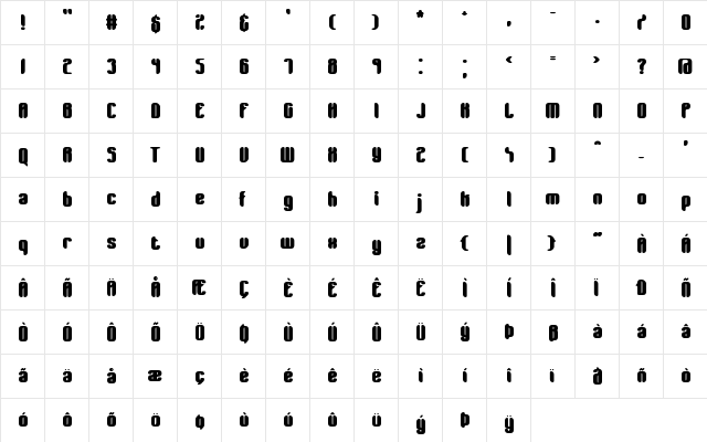 Wager Won BRK Normal  glyph index