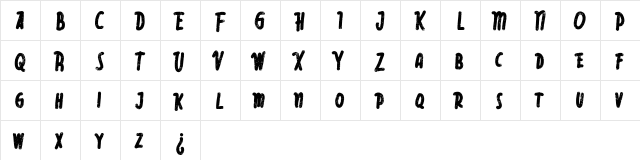 Rebelia FREE Regular  glyph index