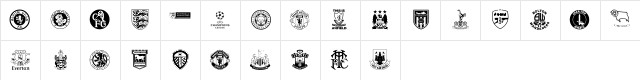 premiership Regular  glyph index