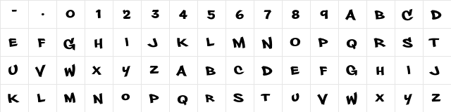 Philly Sans Regular  glyph index