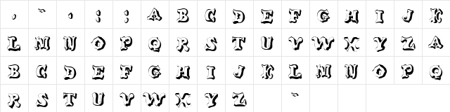 OHANKO Regular  glyph index