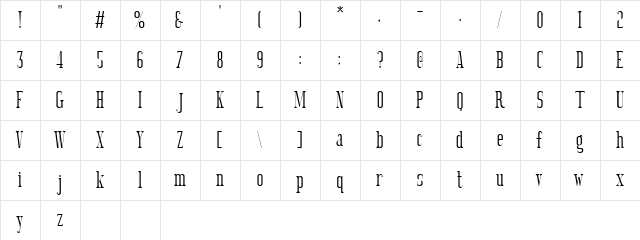 Khalisa_DEMO Regular  glyph index