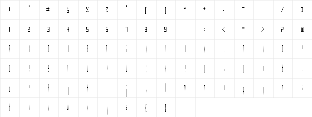 Geek Skinny  glyph index