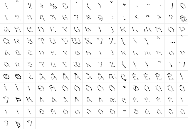 FZ JAZZY 20 STRIPED LEFTY Normal  glyph index