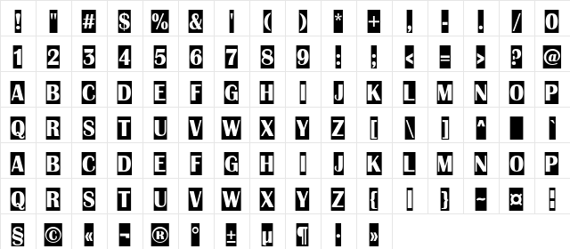 a_AlbionicTitulCm Regular  glyph index