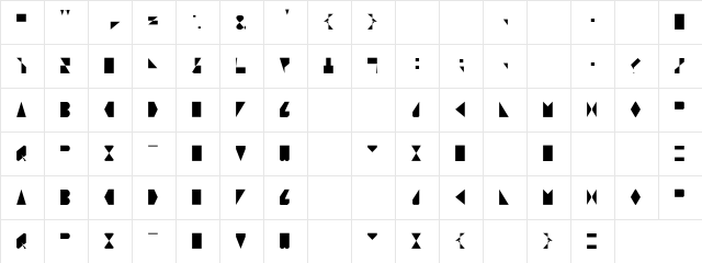 SOSFont Regular  glyph index