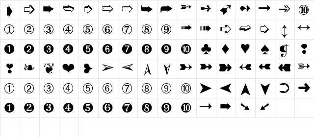 Dingthing 2 Normal  glyph index