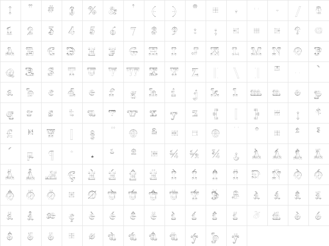 Rubino Medium  glyph index