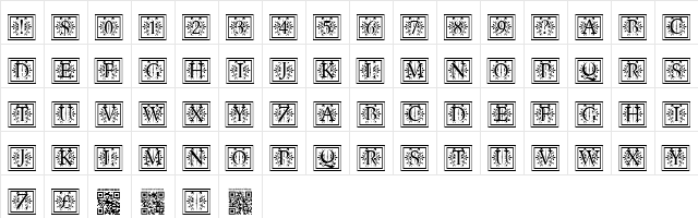 Apex Lake Regular  glyph index
