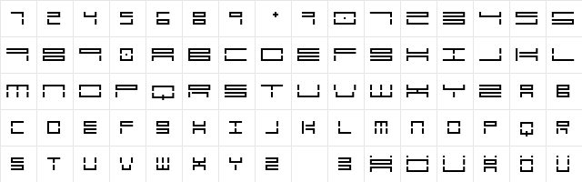 Pile Regular  glyph index