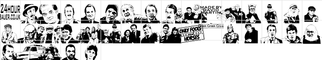 Only Fools and Horses Lovely Jubbly  glyph index