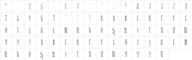 OrgeuilWF Regular  glyph index