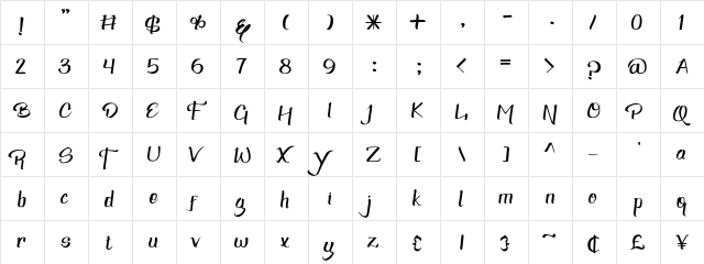 Elliot Regular  glyph index