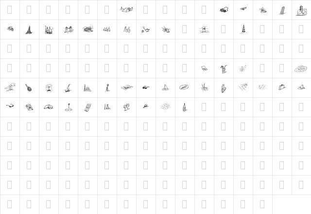 DF Journeys One Plain  glyph index