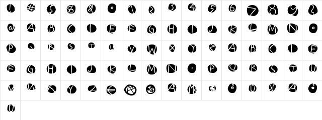 DiskO-MediumInverse Regular  glyph index