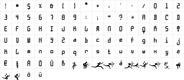 DoesburgCondFS Regular  glyph index