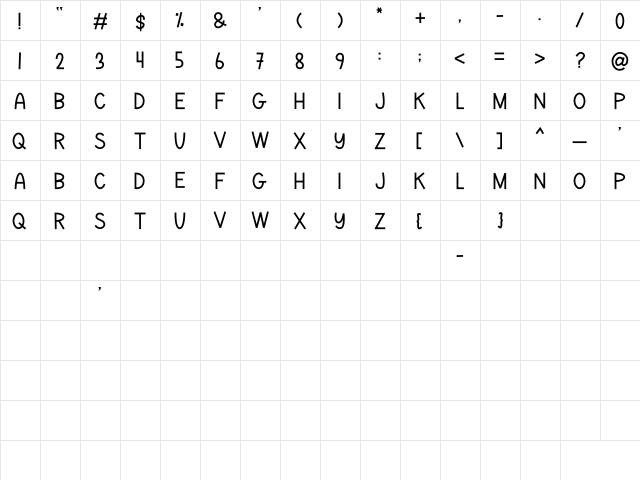Purple Bougenville Duo Regular  glyph index