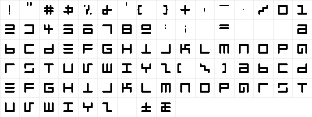Eppy Evans Round Regular  glyph index