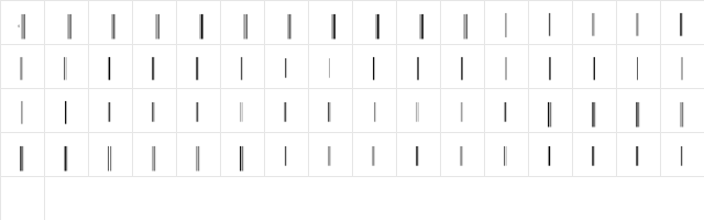 UpcP72xTt Normal  glyph index
