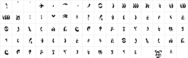 Mara Medium  glyph index