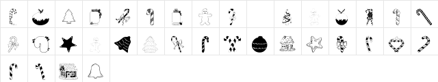 101! HollYDaY TreatZ Regular  glyph index