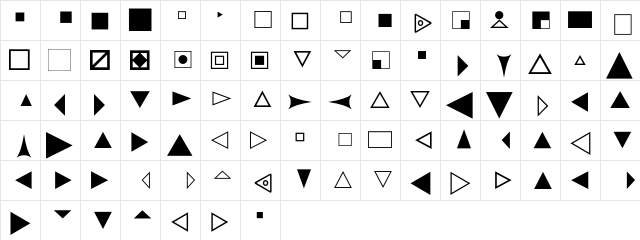 GeneralSymbols P04  glyph index