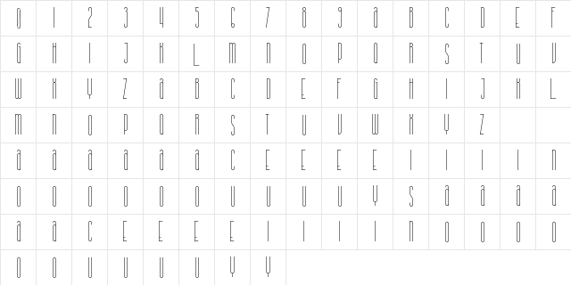 Kalpazan Regular  glyph index