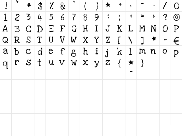 Love Ya Like A Sister Regular  glyph index