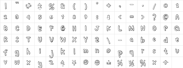 So Young Regular  glyph index