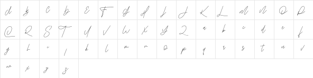 Fire Stone Free Regular  glyph index