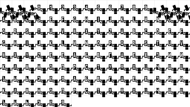 Zipper Rus Regular  glyph index