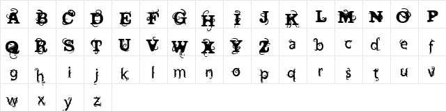 Vtks Wine Label Two Regular  glyph index