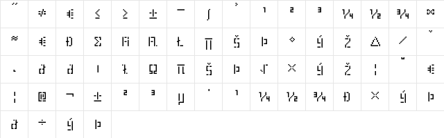 Eboy TNTGammaExpert  glyph index