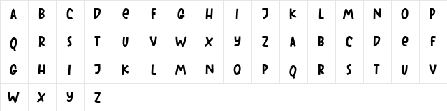 Joy Maker Demo Regular  glyph index
